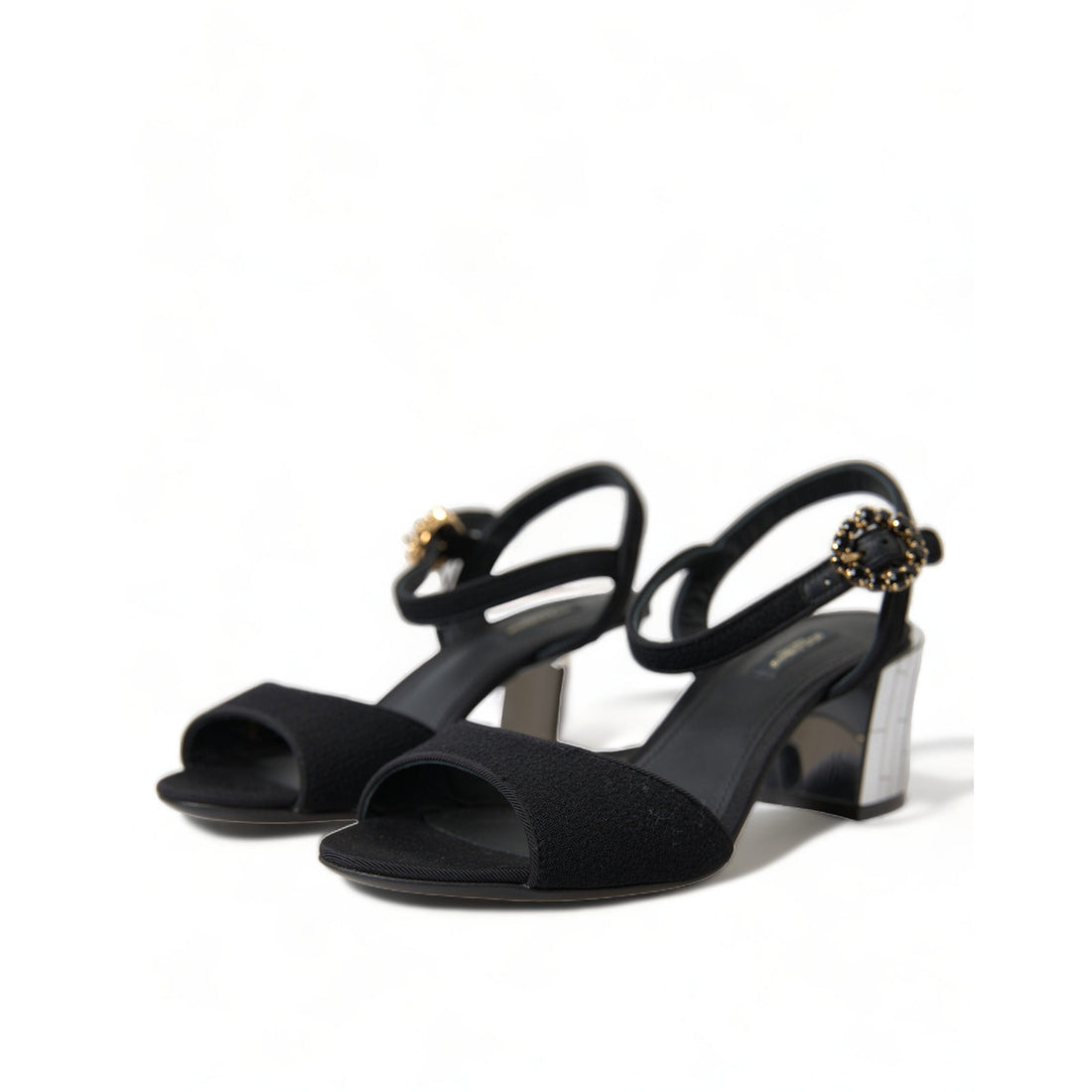 Dolce & Gabbana Elegant Ankle Strap Sandals with Mirror Heels