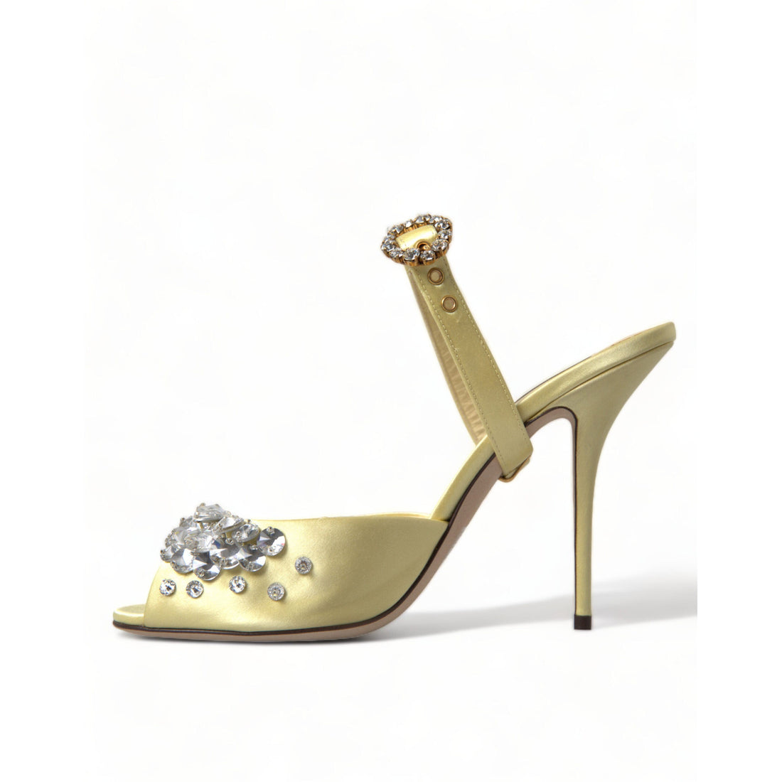 Dolce & Gabbana Crystal Embellished Silk Sandals