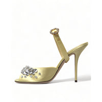 Dolce & Gabbana Crystal Embellished Silk Sandals