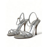 Dolce & Gabbana Elegant Crystal Embellished Heels Sandals