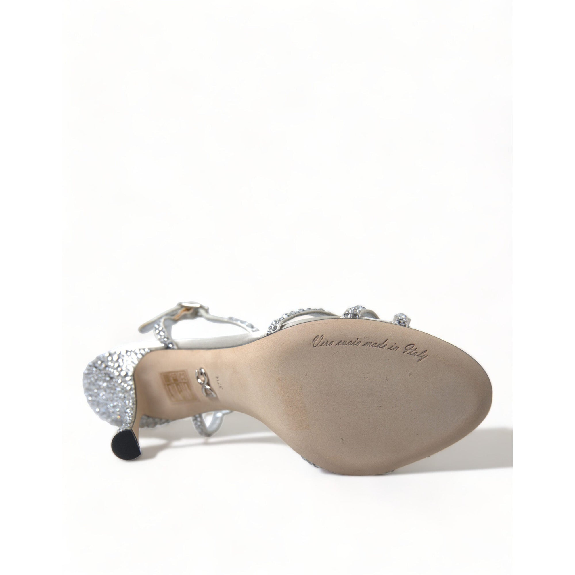 Dolce &amp; Gabbana Elegant Crystal Embellished Heels Sandals