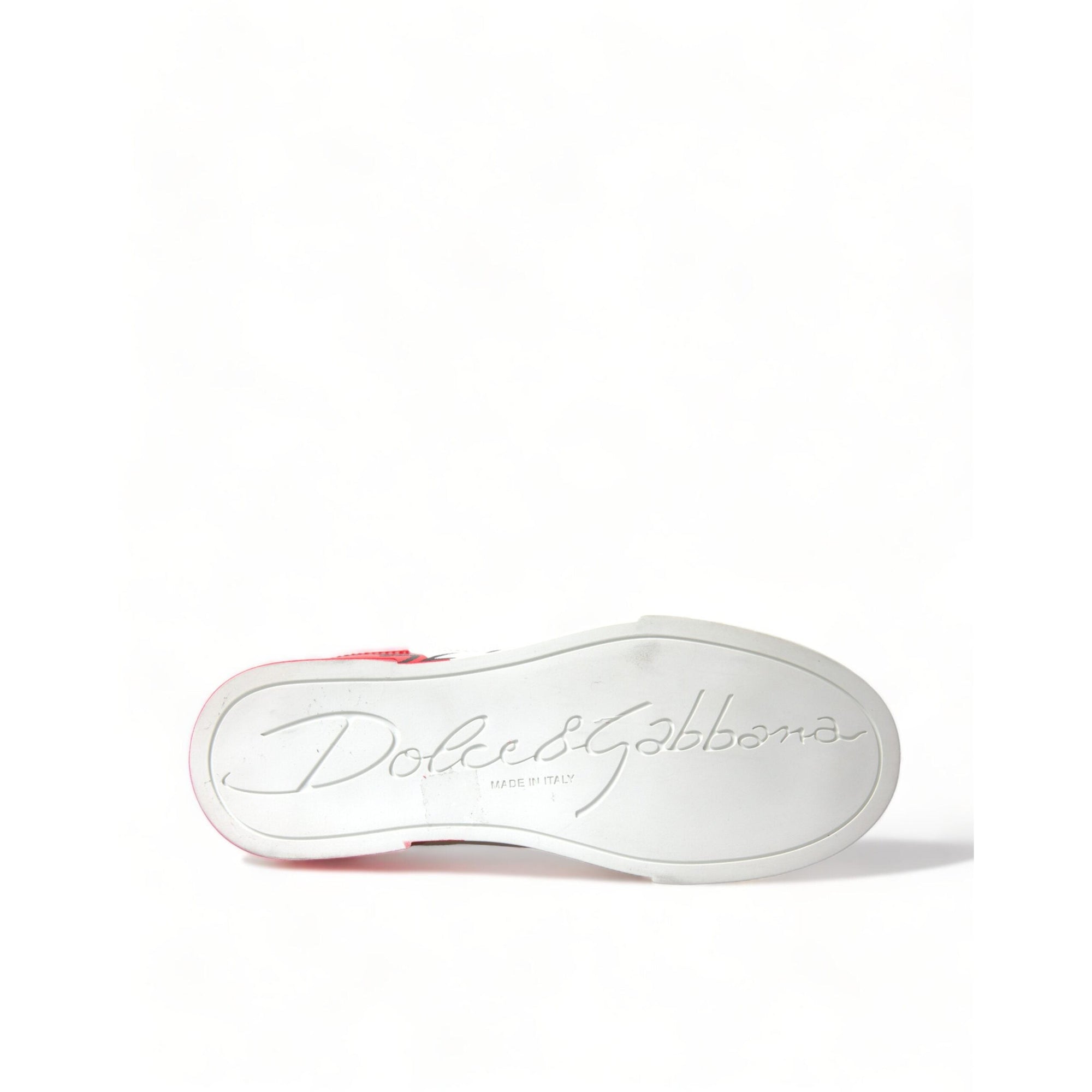 Dolce &amp; Gabbana Elegant White Leather Portofino Sneakers