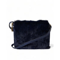 Dolce & Gabbana Exquisite Blue Mink Fur Shoulder Bag