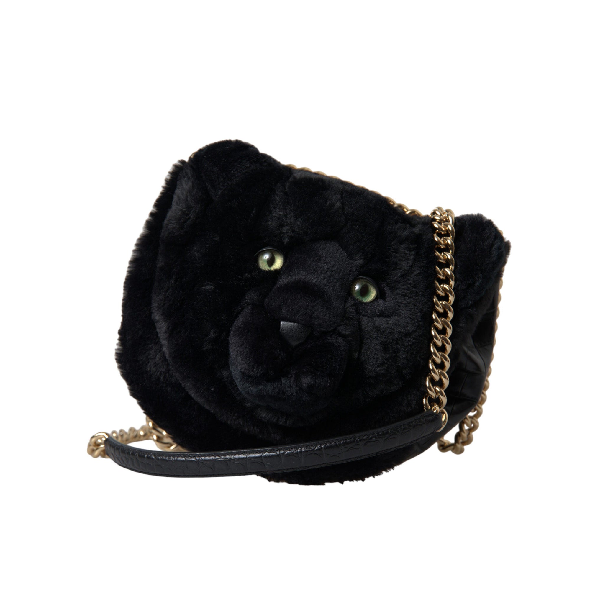 Dolce &amp; Gabbana Exquisite Croc-Embossed Panther Shoulder Bag