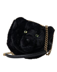 Dolce & Gabbana Exquisite Croc-Embossed Panther Shoulder Bag
