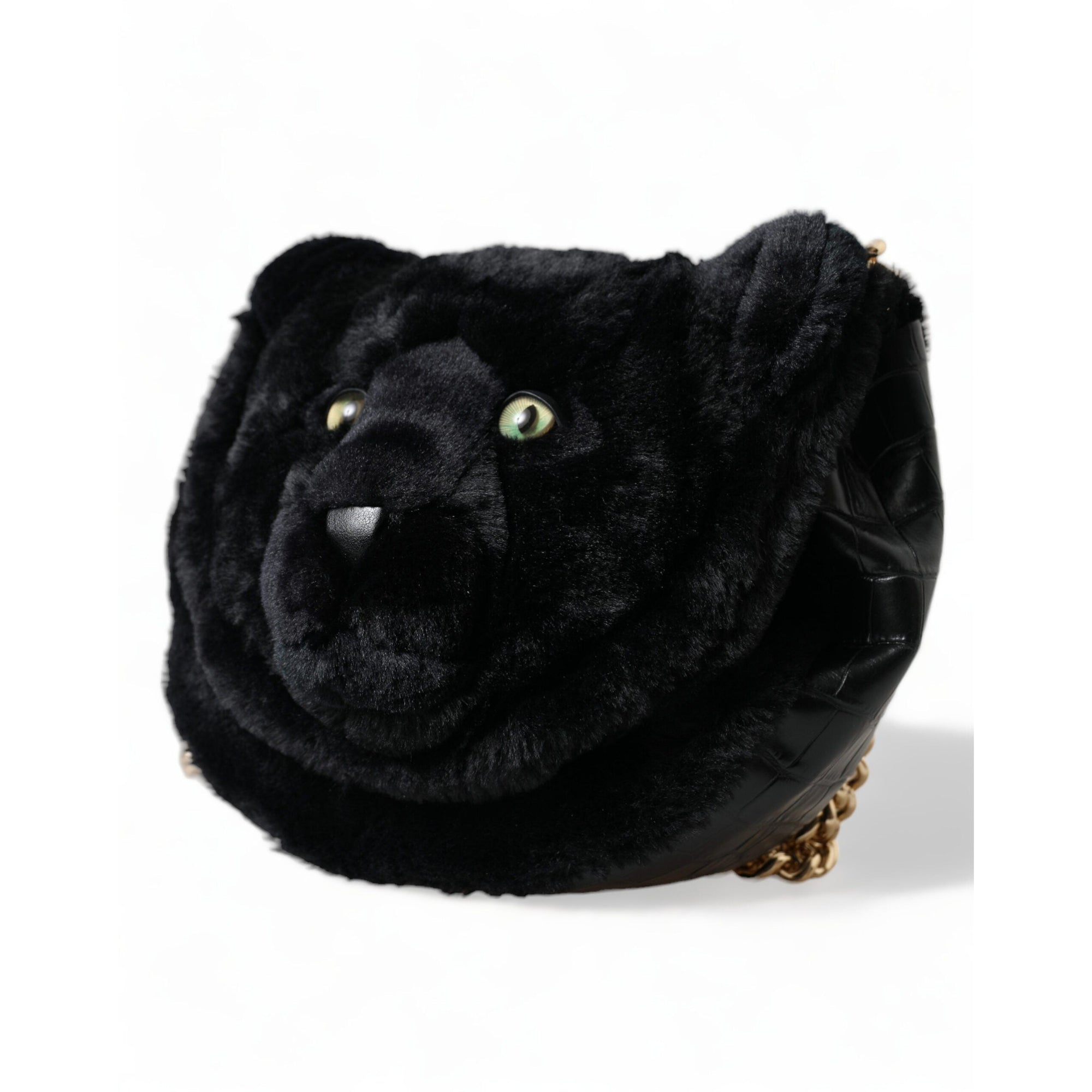 Dolce &amp; Gabbana Exquisite Croc-Embossed Panther Shoulder Bag