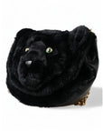 Dolce & Gabbana Exquisite Croc-Embossed Panther Shoulder Bag