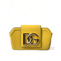 Dolce & Gabbana Exquisite Yellow Leather Eyewear Case