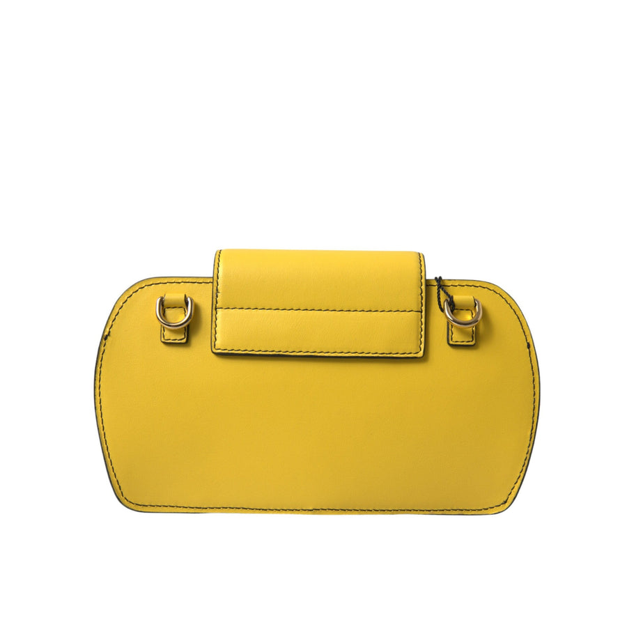 Dolce & Gabbana Exquisite Yellow Leather Eyewear Case