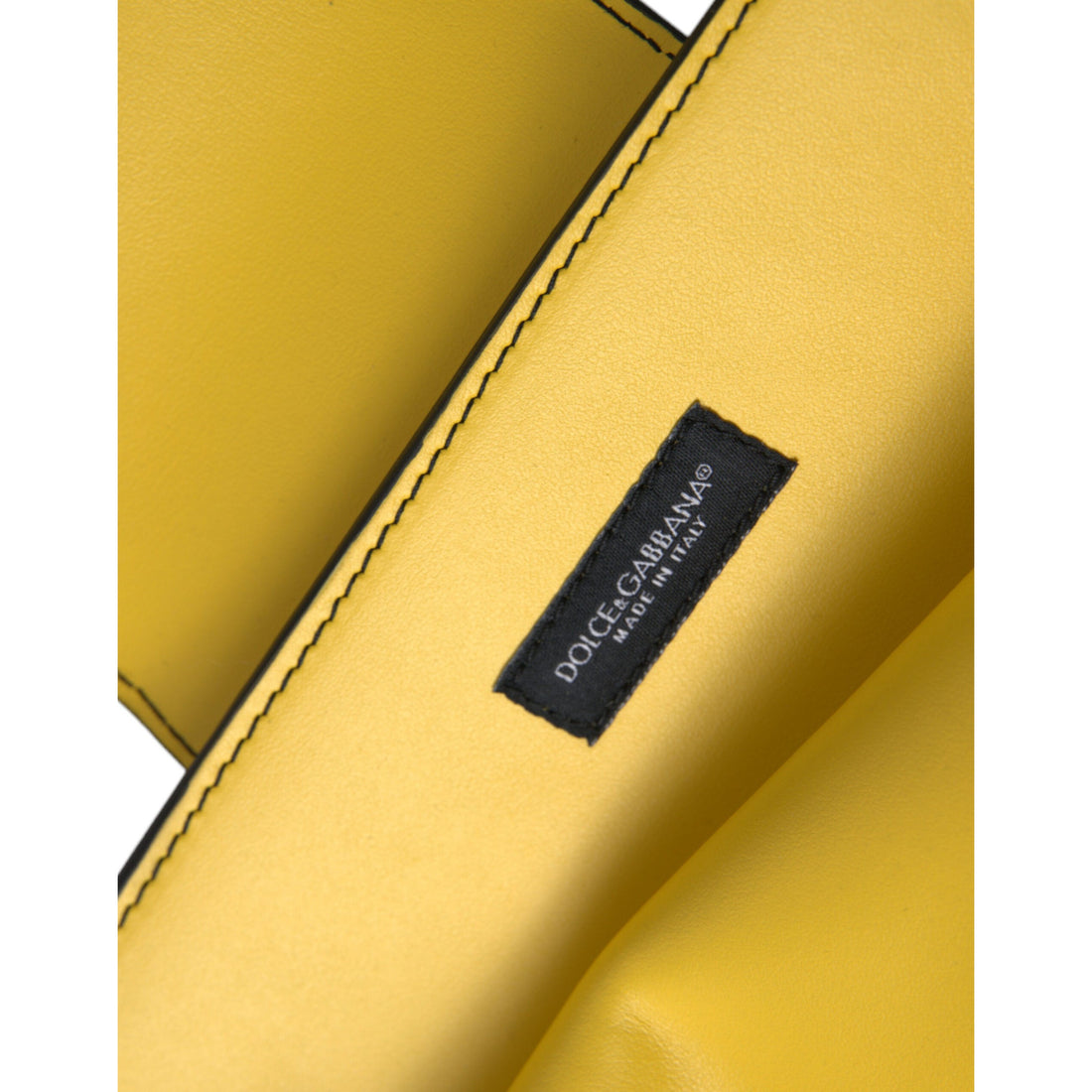 Dolce & Gabbana Exquisite Yellow Leather Eyewear Case