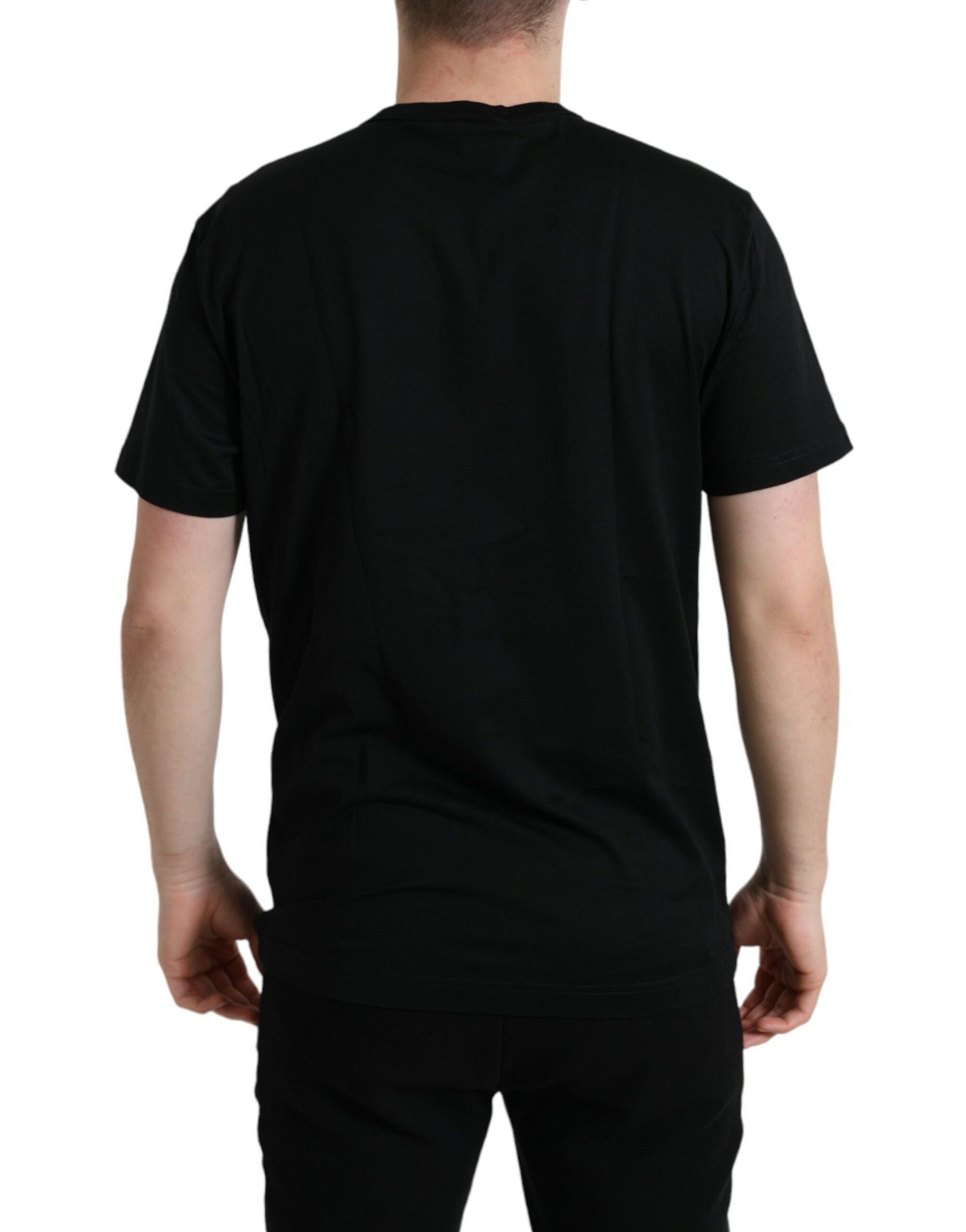 Dolce &amp; Gabbana Sleek Cotton Round Neck T-Shirt with Chain Detail