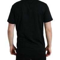 Dolce & Gabbana Sleek Cotton Round Neck T-Shirt with Chain Detail