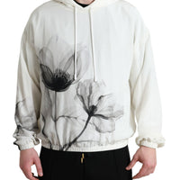 Dolce & Gabbana Elegant Floral Silk Hooded Pullover