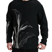 Dolce & Gabbana Floral Silk Crew Neck Sweater