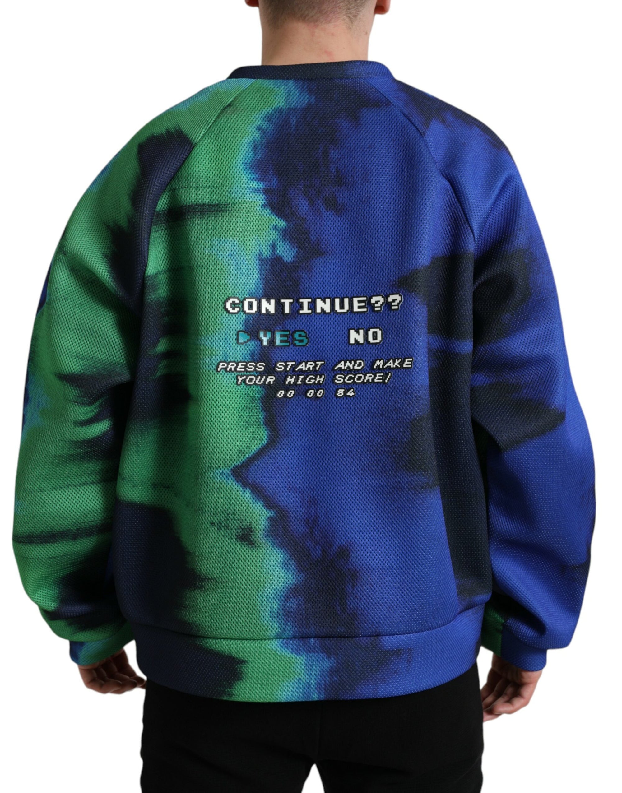 Dolce &amp; Gabbana Multicolor Graphic Crew Neck Pullover Sweater