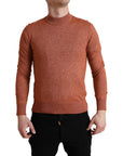 Dolce & Gabbana Silk-Cashmere Orange Crew Neck Sweater