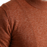 Dolce & Gabbana Silk-Cashmere Orange Crew Neck Sweater