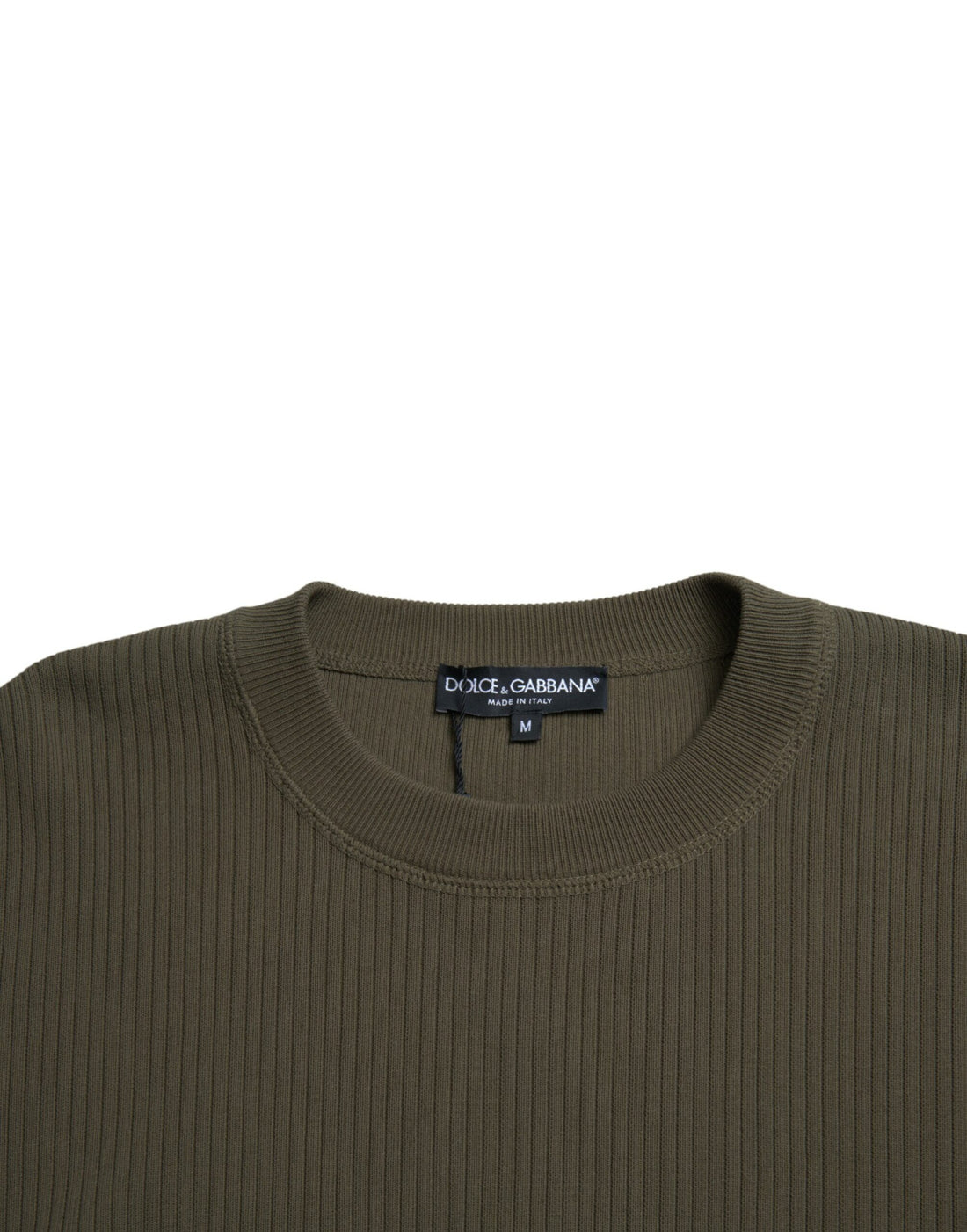 Dolce & Gabbana Elegant Green Crew Neck Cotton Sweater