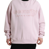 Dolce & Gabbana Elegant Pink Crew Neck Logo Sweater