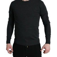 Dolce & Gabbana Elegant Gray Wool Pullover Sweater