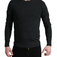 Dolce & Gabbana Elegant Gray Wool Pullover Sweater