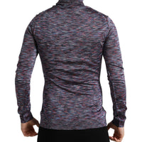 Dolce & Gabbana Elegant Turtleneck Pullover Sweater in Blue Purple