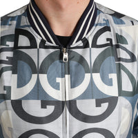 Dolce & Gabbana Multicolor Silk Bomber Jacket - Classic Elegance