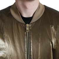 Dolce & Gabbana Elegant Bronze Bomber Jacket