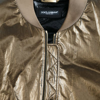 Dolce & Gabbana Elegant Bronze Bomber Jacket