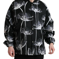 Dolce & Gabbana Elegant Floral-Print Bomber Jacket