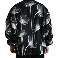 Dolce & Gabbana Elegant Floral-Print Bomber Jacket