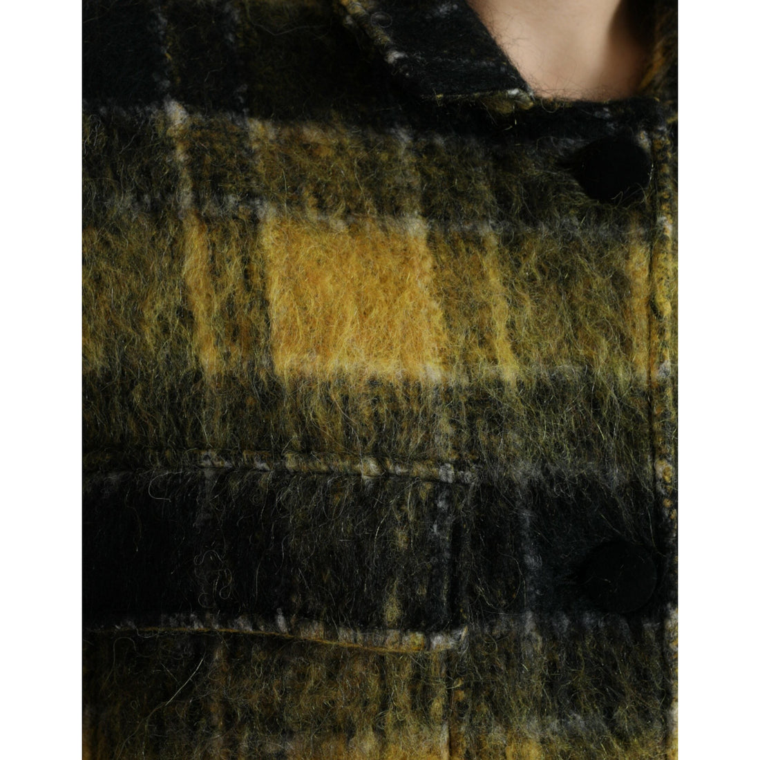 Dolce & Gabbana Chic Plaid Long Coat in Sunshine Yellow