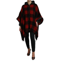 Dolce & Gabbana Elegant Buffalo Check Poncho Jacket