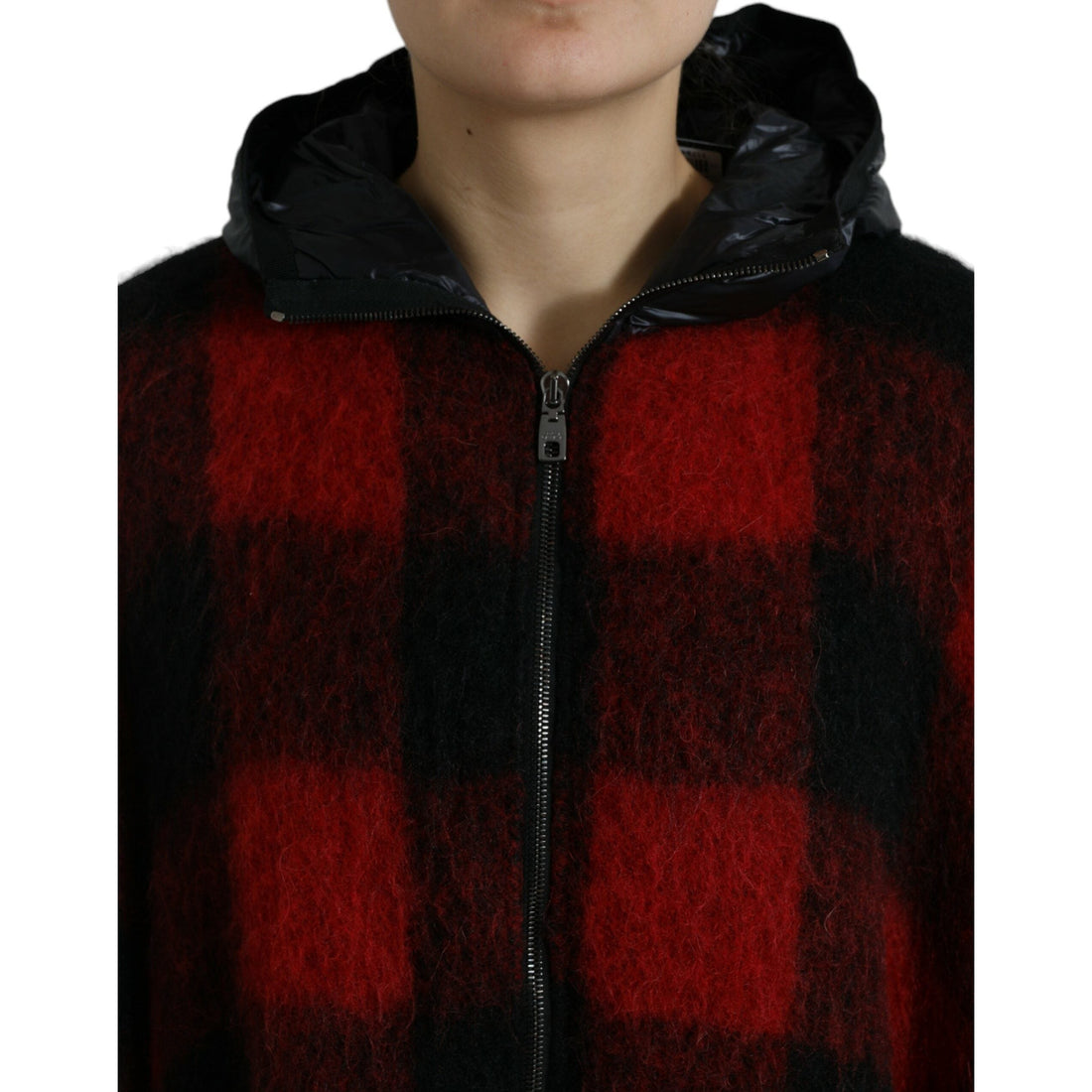 Dolce & Gabbana Elegant Buffalo Check Poncho Jacket