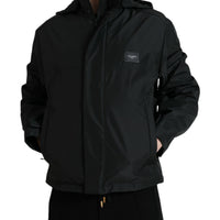 Dolce & Gabbana Sleek Black Windbreaker Jacket