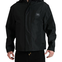 Dolce & Gabbana Sleek Black Windbreaker Jacket