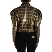 Dolce & Gabbana Multicolor Sequined Cropped Jacket