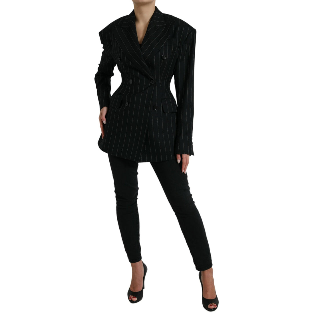 Dolce & Gabbana Elegant Striped Virgin Wool Blazer