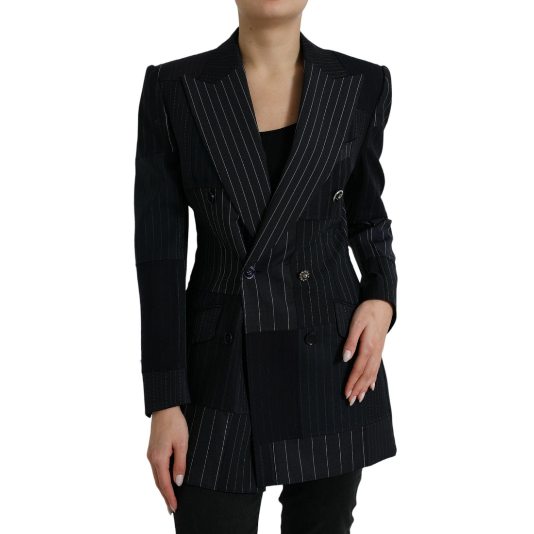 Dolce & Gabbana Elegant Striped Virgin Wool Blazer