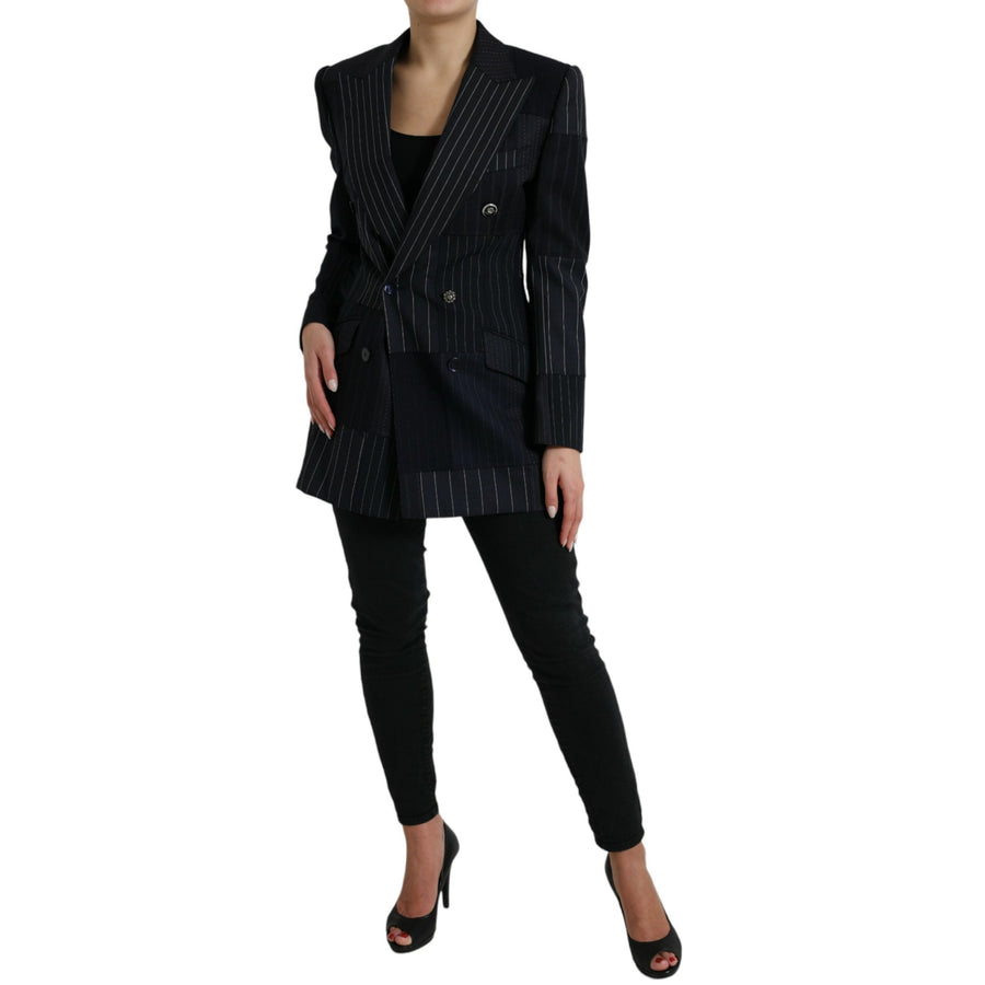 Dolce & Gabbana Elegant Striped Virgin Wool Blazer