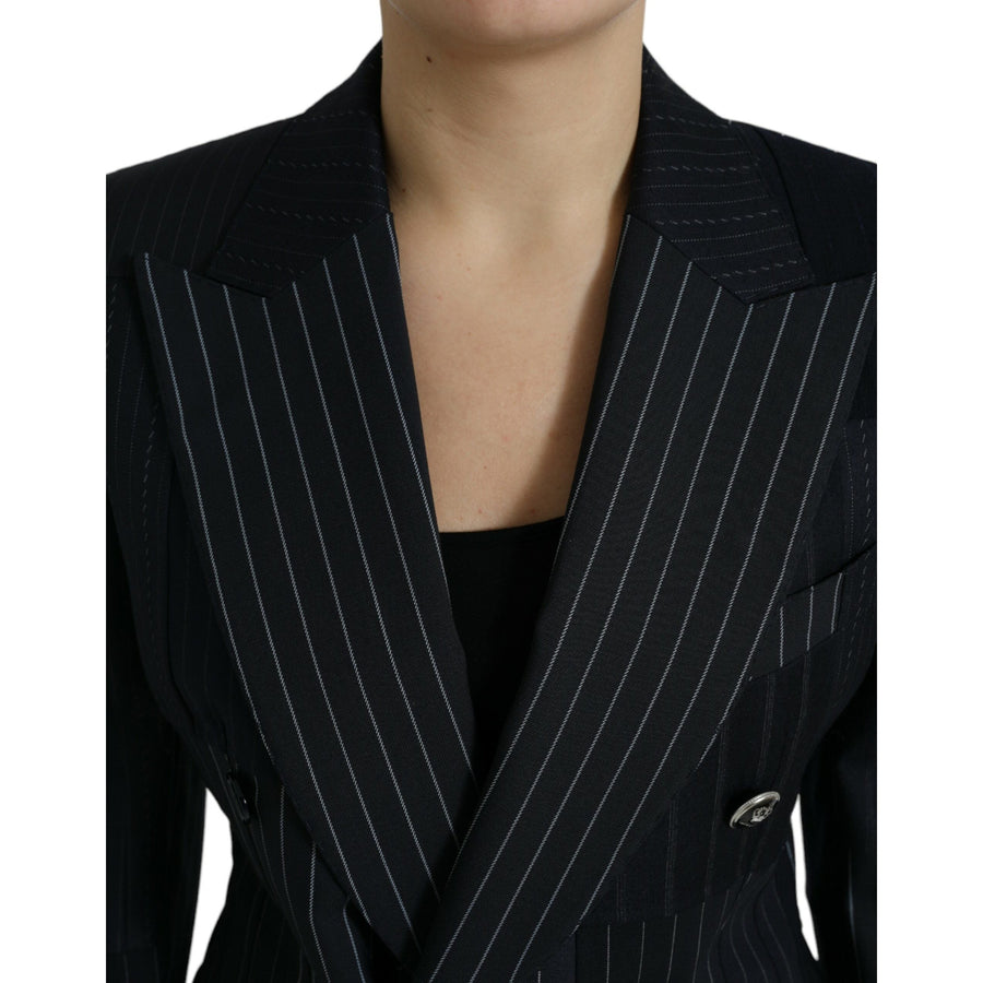 Dolce & Gabbana Elegant Striped Virgin Wool Blazer