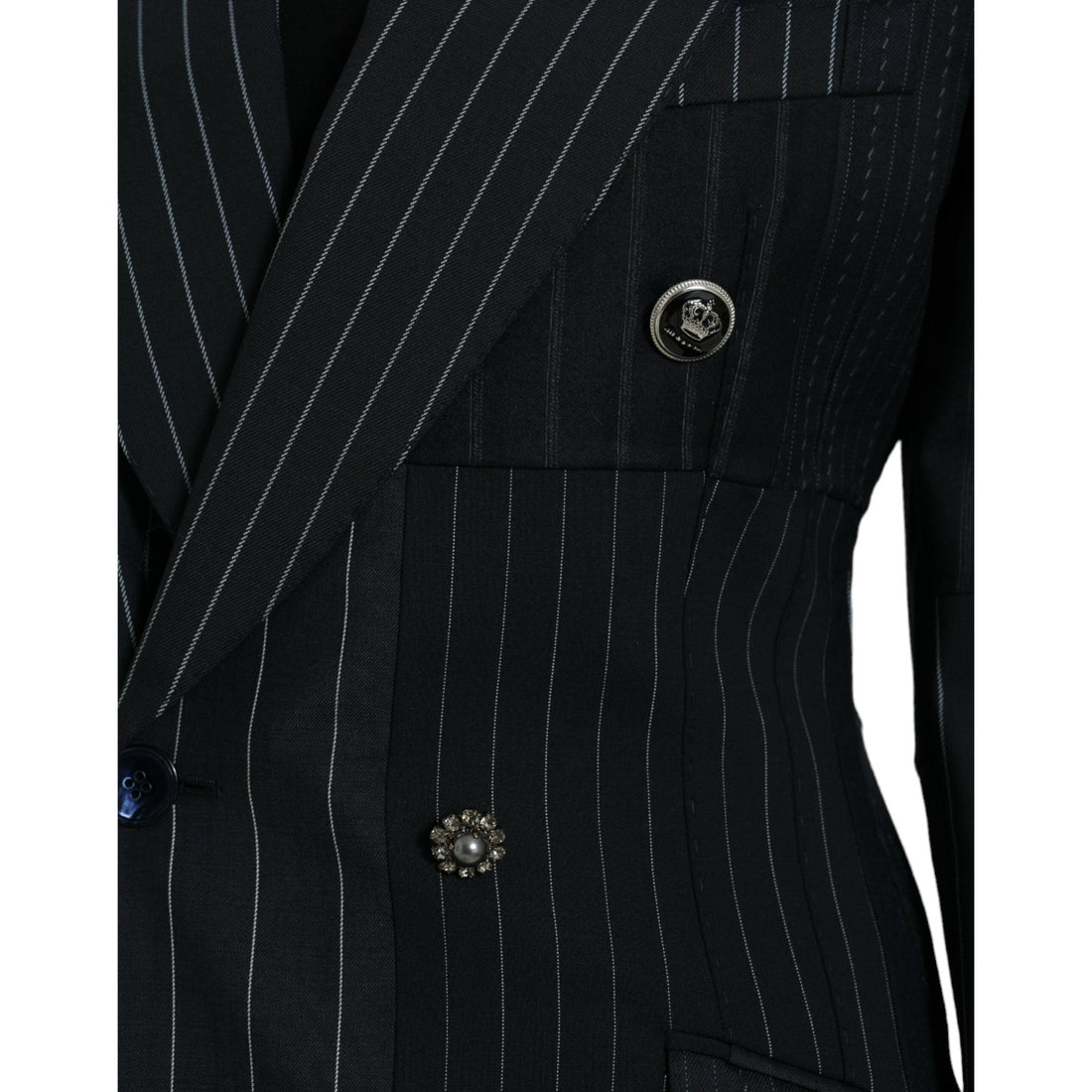 Dolce & Gabbana Elegant Striped Virgin Wool Blazer