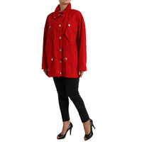 Dolce & Gabbana Elegant Red Long Sleeve Jacket