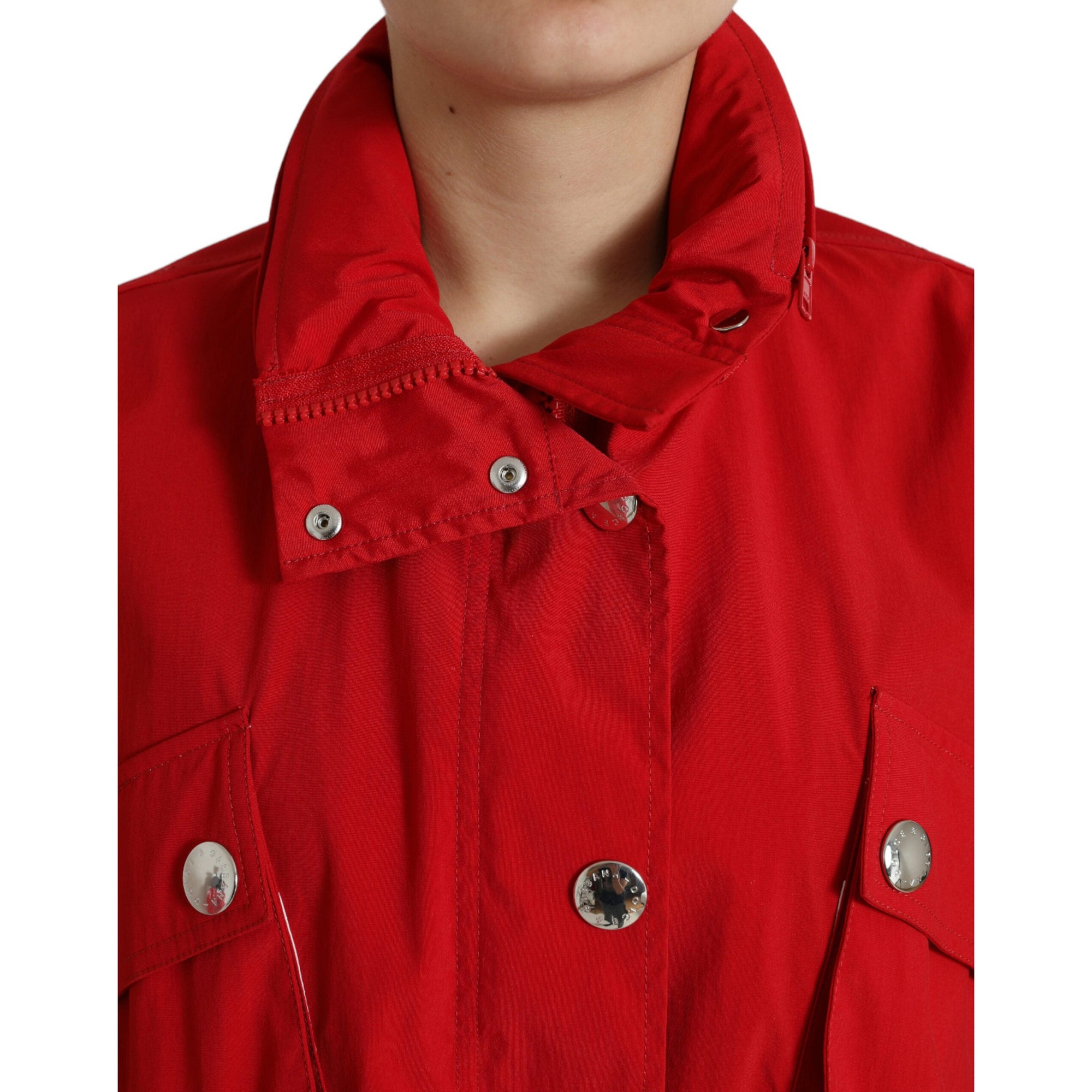 Dolce &amp; Gabbana Elegant Red Long Sleeve Jacket