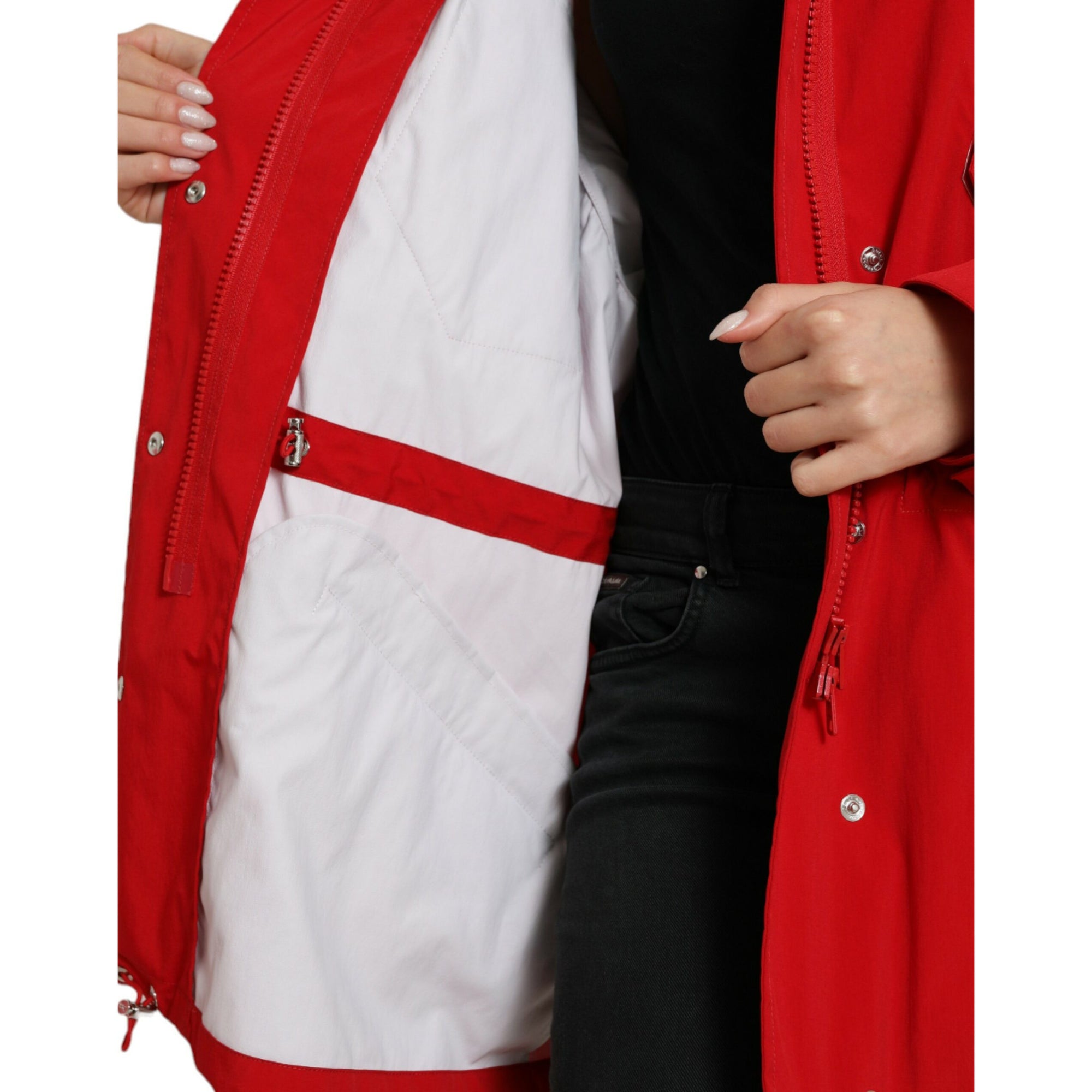 Dolce &amp; Gabbana Elegant Red Long Sleeve Jacket