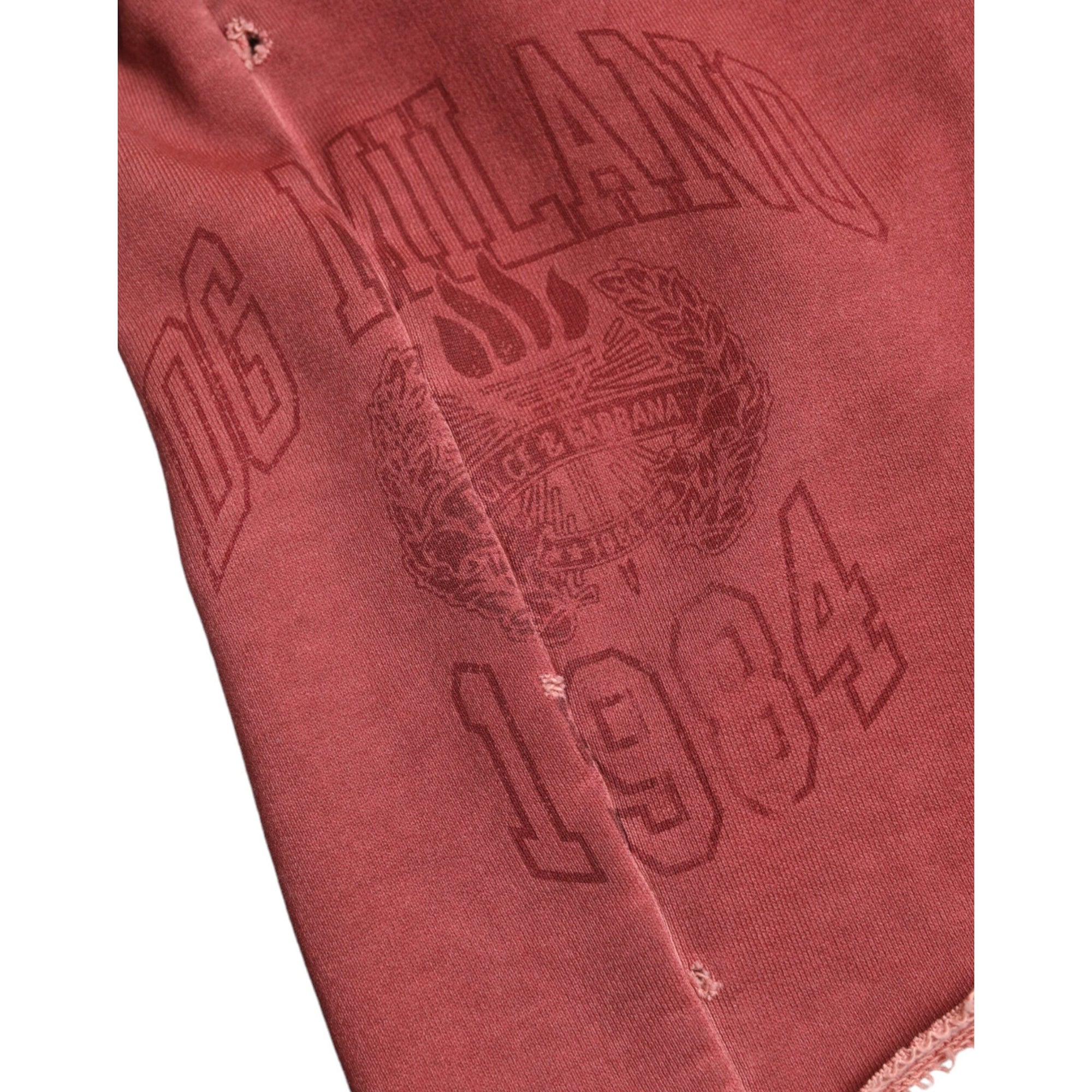 Dolce &amp; Gabbana Chic Maroon High-Waist Designer Sweatshorts