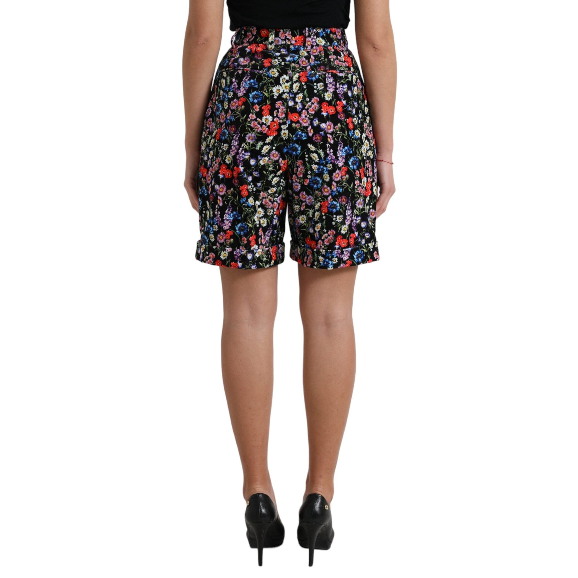 Dolce &amp; Gabbana Chic Floral High Waist Hot Pants Shorts