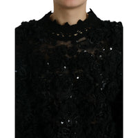 Dolce & Gabbana Sequin Embellished Black Pullover