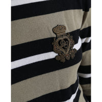 Dolce & Gabbana Multicolor Striped Wool Turtleneck Sweater