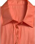 Dolce & Gabbana Elegant Coral Long Sleeve Polo Top